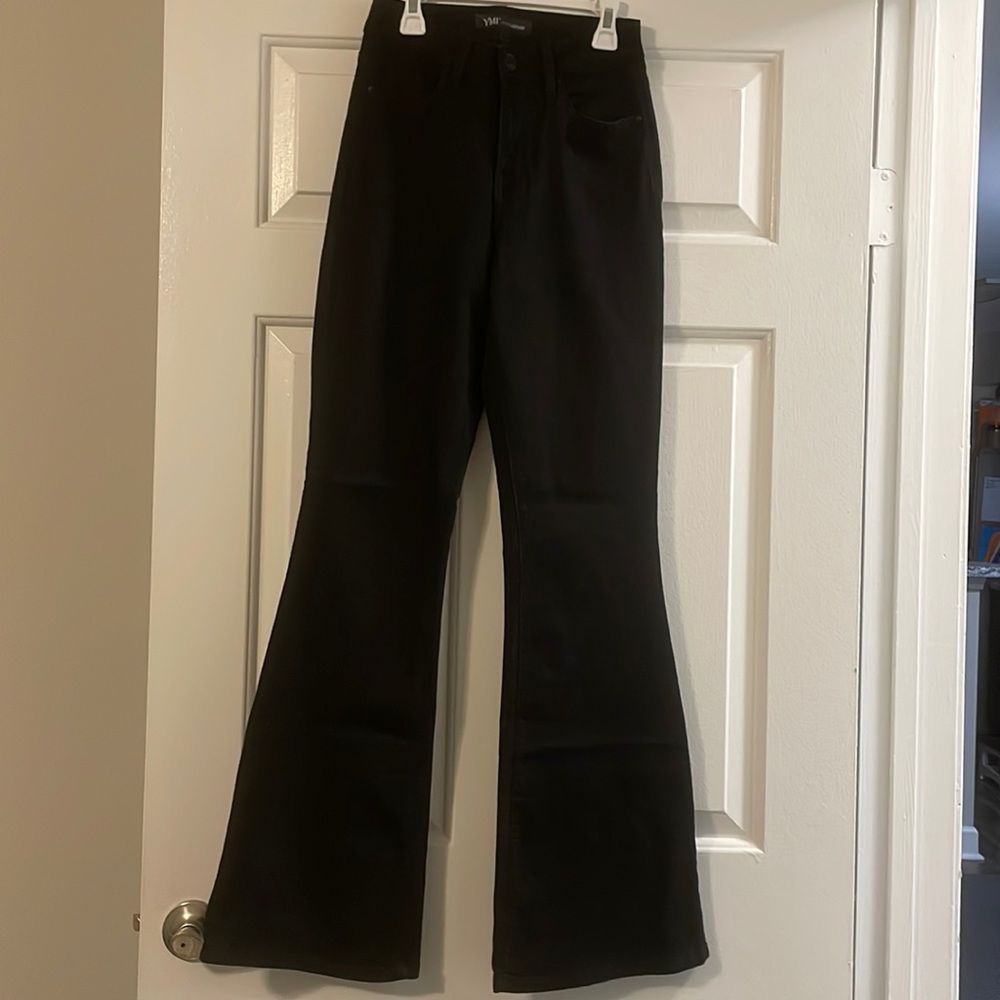 YMI Flare Legged all black jeans size S